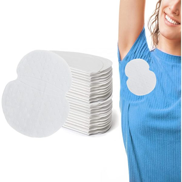 100 st Mäns och Kvinnors Underarmssvett Pads för att Hålla Armhålorna Torra Engångs Självhäftande Underarm Pads