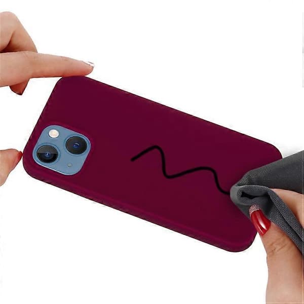 Mängdköp Kompatibelt Skal för iPhone 15, Flytande Silikon, Mjukt Foder, Baksidesskydd Red
