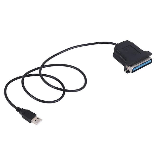 USB - Parallel 36-nastainen Centronics-tulostinadapterikaapeli black