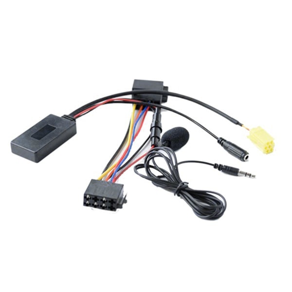 6-stift bil Bluetooth ljudadapter Mic Handsfree Aux-kabel för 159 500 Smart Fortwo 451 black