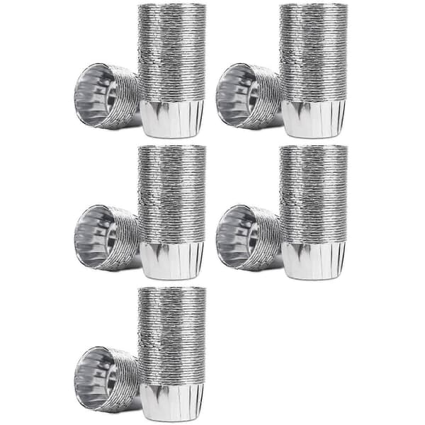 250 stk. aluminiumsfolie cupcakeforme engangs muffinforme bageforme aluminium cupcake tip pande ramekinholdere sølv Silver