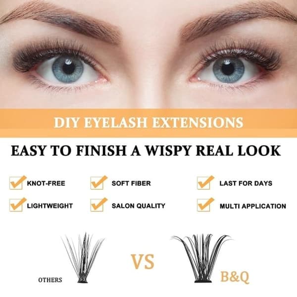 Lash Clusters 40D-0.07C-10 B&Q Individual Eyelashes 240