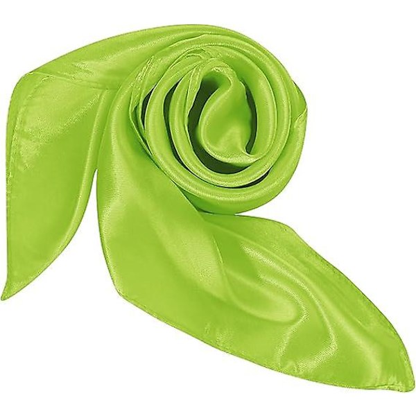 Silkefølelse Sjal Kvadratisk Chiffon Sjal Ensfarvet Bandanas Retro Sjal Til Kvinder Hals Sjal Taske Sjal