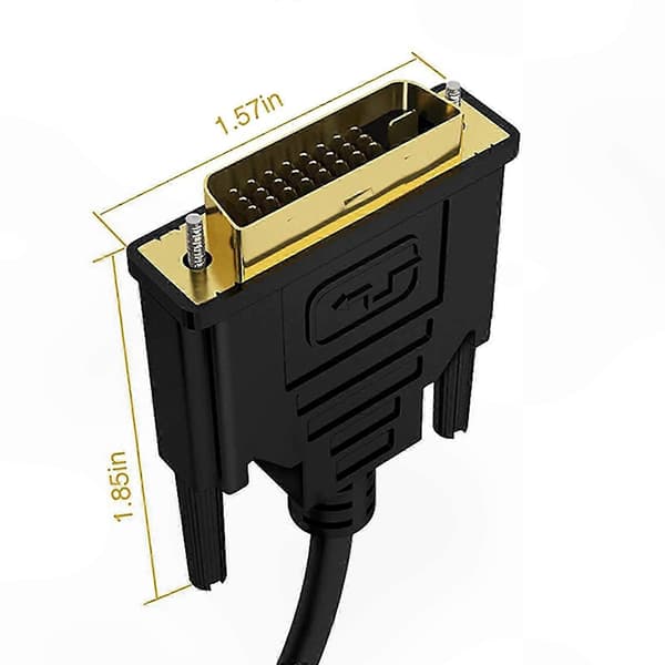 DVI til DisplayPort-adapterkabel til stationær computer og projektorforbindelse