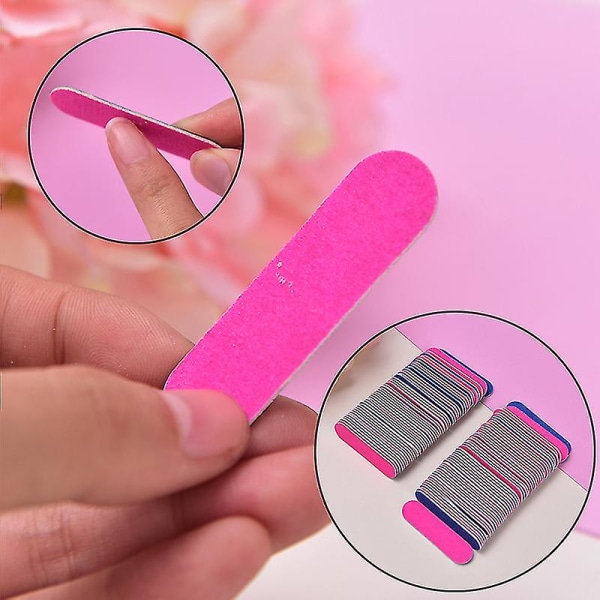 100 kpl Mini kynsiviilat kertakäyttöiset kynsinauhojen poistopuskurit nail art