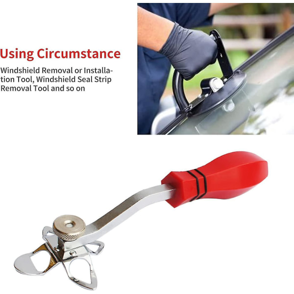 Værktøj til forrudelåsebånd Værktøj til afmontering af låseværktøj Bilforrudetætningsbånd Fjernelsesværktøj til montering af forrudepakninger, trim og strips (1 stk, rød)