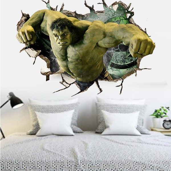 3D Hulk knuser veggen Avengers veggklistremerker for barneromsdekorasjon A027 Hulk3 50*70cm