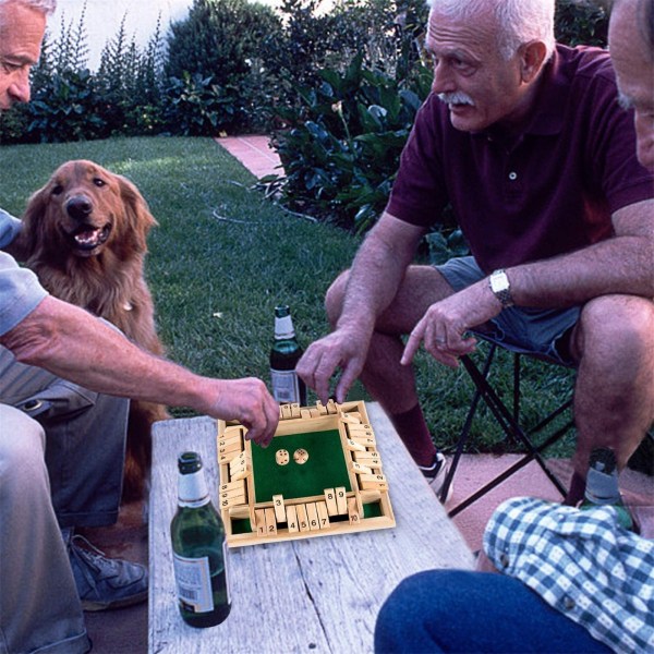 Luk boksen træ matematiske traditionelle pub brætspil terningspil rejse 4 spillere