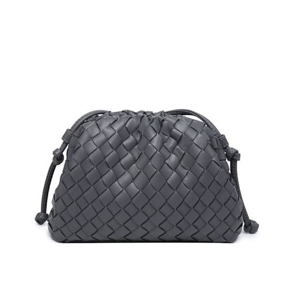 Molnryggsäck 2024 ny stil väska dam ko läder skrynklig dumpling väska dam handväska axelväska MJ51 grå grey grey grey 22*9*14cm