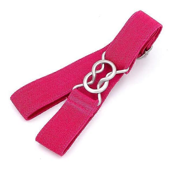 Elastiskt flätat bälte med 8-teckenslås för barn Rose Red