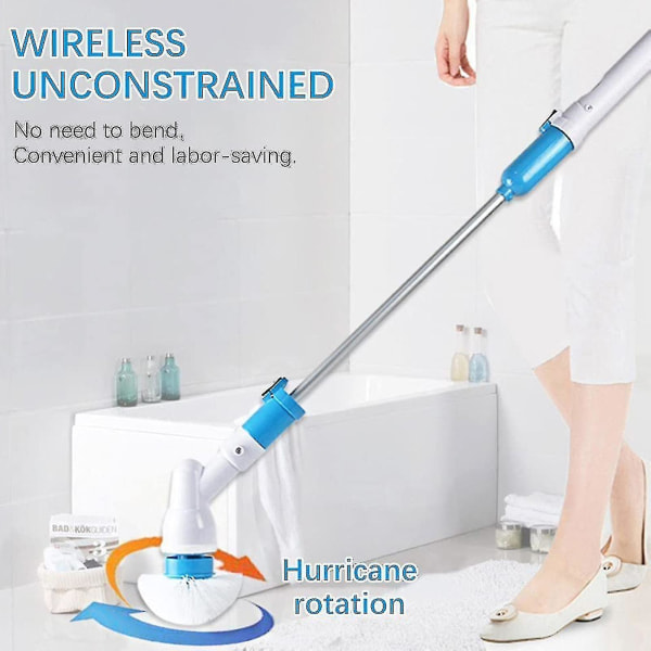 Electric Spin Scrubber Turbo Scrub Cleaning Brush Cordless Rechargeable Cleaner Jjgi