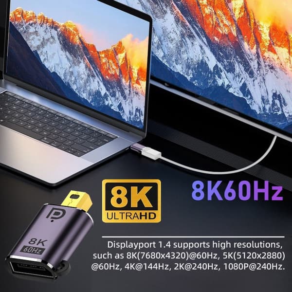 DP DisplayPort - Mini DisplayPort 1.4 -sovitin 8K 60Hz Sininen size 11