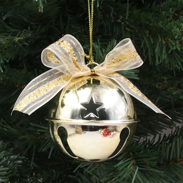 Julgransprydnader Målade Smidesjärn Julgransdekoration Klockor Juldekoration gold