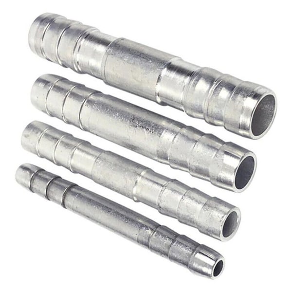 4 stk. A/C Slange Barb Lige Splice Push In Fitting Aluminium 6 8 10 12 Lige Splice Barbed Fitting