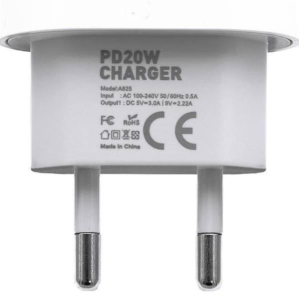 iPhone-laddare - Strömadapter - 20W USB-C - Snabbladdare