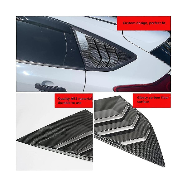 Bakre sidogaller för Focus St Mk3 Hatchback 2012-2018 Tillbehör Scoop Cover, Carbon Fiber