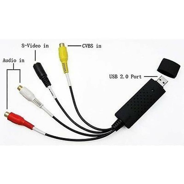 Usb Rca Vhs till Pc Usb Audio Video Capture Adapter,usb2.0 Video Capture Card Envägs Capture Card Hd Övervakningsvideo Capture Card Envägs Usb Cap