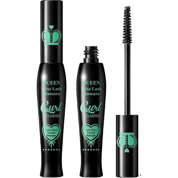QUEEN False Lash Mascara Curl Eyelashes-Black Green Tube