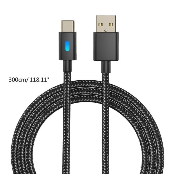 For Ps5 -ohjaimen USB-latauskaapeli 3 metriä pitkä Type-c -laturit johtokaapeli