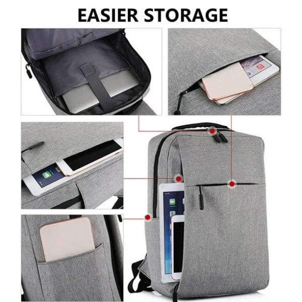 15,6 tuuman kannettava tietokoneen reppu, Business Slim Durable Laptops Travel Backpacks USB-latausportilla, College School Computer Bag Lahjat miehille ja naisille