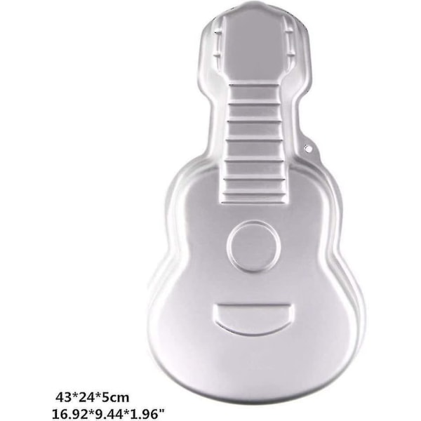 3D Aluminium Kakeform DIY Gitarform Stekeform Bursdagskakeform Kjøkkenutstyr Kollega Gaver