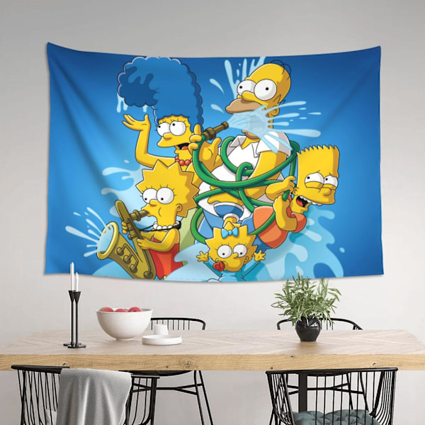 The Simpsons Veggteppe, Anime Veggtepper, Hippie Anime Poster Til Soverom, Morsomme Estetiske Romdekor Flagg, Veggdekor For Tenåringsjenter Menn Sovesal 60x51in 152x130cm