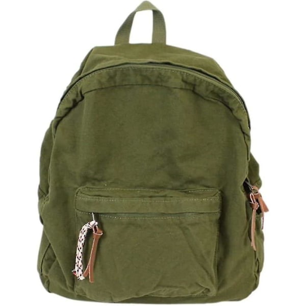 Student Satchel - Canvas Denim Travel Backpack För Högskola, Skola, Flickor Och Pojkar (armégrön, 1 st)