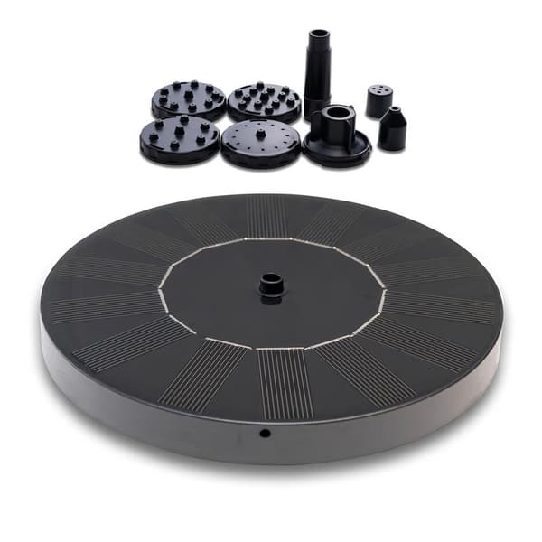 Fontän - Solcellefontæne / Vandfontæne Solcelle - 16 cm Sort-FA- Black Sort Svart Black
