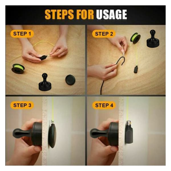 Magnetic Wire Puller, Magnetic Wire Threader, Magnetic Cable Puller, Electrician Threading Kit for Home Outdoor (1 Set)
