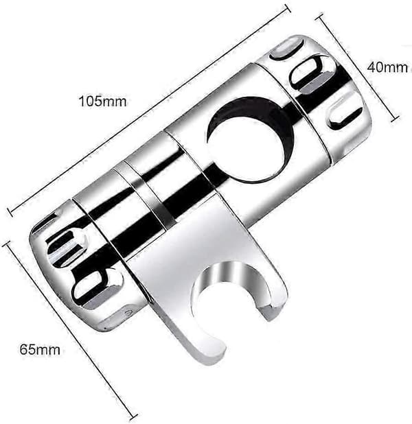 Dusjhodeholder, 1 justerbar forkrommet ABS dusjhodeholder (25 mm)
