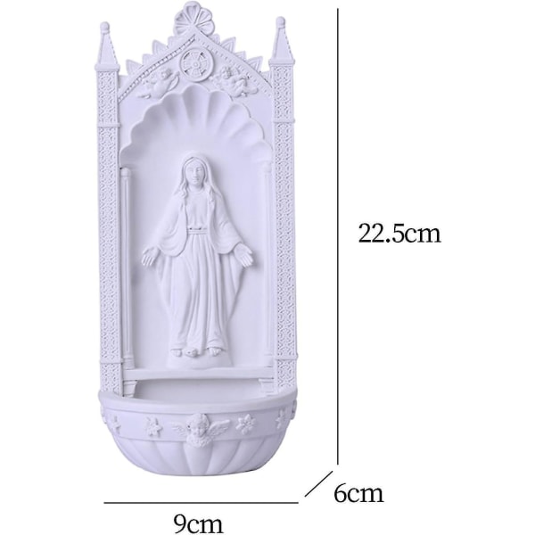 Blessed Virgin Mary Jesus Figurine Resin Statue - Catholic Decorative Sculpture for Bedroom/Office (989)