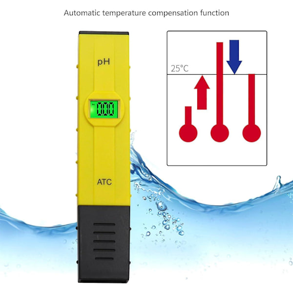 Digital PH-mätare - Hög precision Pen Typ Tester för Vatten, Hydroponics, Pool, Akvarium - 0-14PH