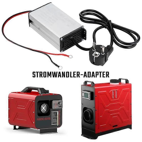 240V til 12V AC/DC-adapter til 5-8kW diesel-luftvarmer EU-stik