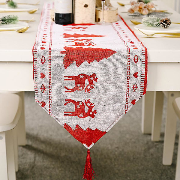 Julbordlöpare, för julaftons familjemiddag/högtidsfest/evenemang/köksdekor Style 6