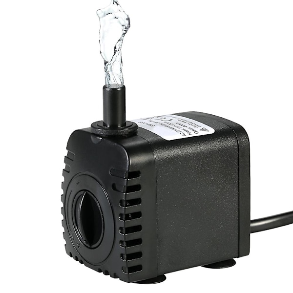 600L/H 8W Submersible Vattenpump för Akvarium Bordssprutfontäner Dammar Vattenträdgårdar och Hydroponiska System med 2 Munstycken AC220-240V
