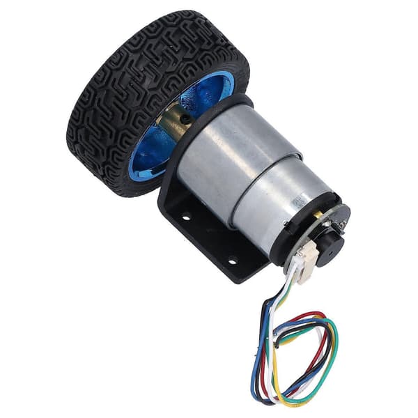 Koder Motor Sett Kit 6mm Aksel med Monteringsbrakett for Smart Bil Robot DIY DC6V JGB37-520 200RPM