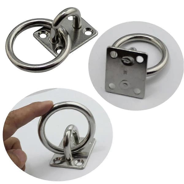 Marine øyeplate i rustfritt stål, universal med ring - Optimal rustbeskyttelse for båter