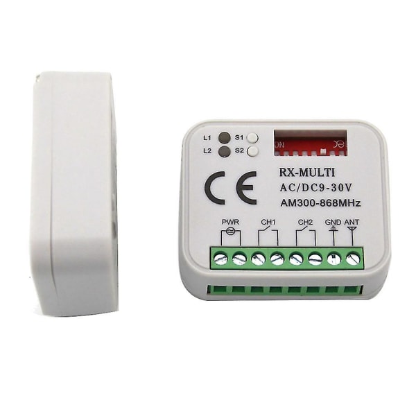 Garasjeport fjernkontroll mottaker 433 868mhz Rx Multi 300-900mhz Ac/dc 9-30v mottaker med fjernkontroll-m