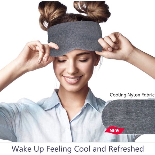 Sleep Mask - Superblød og behagelig sovemaske til familiesøvnrejser skifteholdsarbejde, næsepudedesign mørklægningsmaske