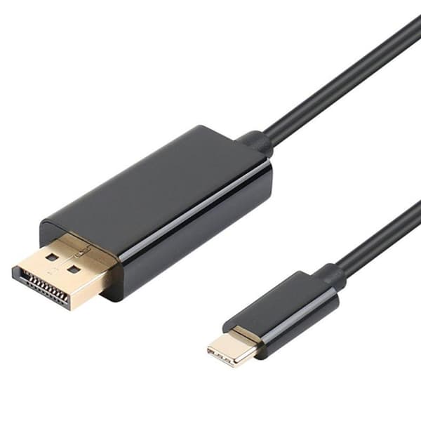 INF USB-C til Displayport (DP) adapterkabel 1,8 m Sort