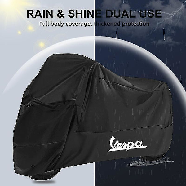 Cover Vattentätt Dammtät Uv-skyddande cover för Piaggio Vespa Scooter Gts Lx Lxv Sprint Primavera M for 160cm