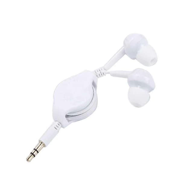 Bærbar 3,5 mm In-Ear Headset Høretelefon Øreprop til Sort Hvid White