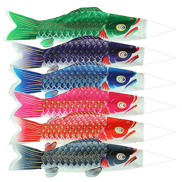 6 st japanska karp streamers karp streamer guide flag japansk stil karp streamer dekorativ fiskformad streamer foto flagga