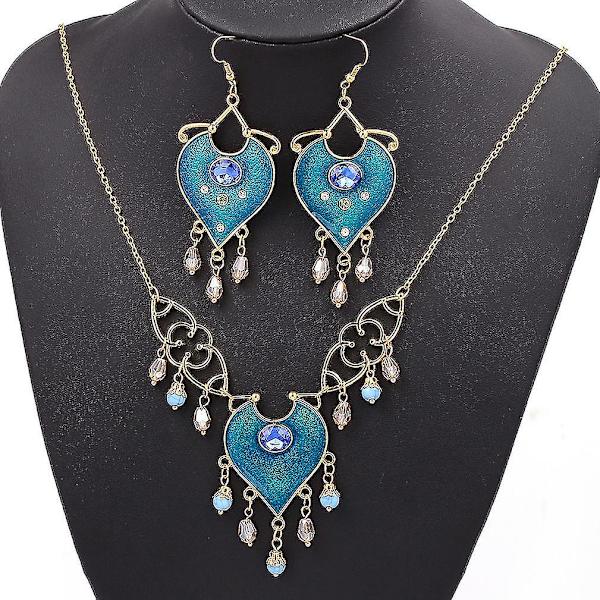 Aladdin Jasmine Halskæde Og Anime Øreringe Eardrop Stud Gave Cosplay Prop Smykker