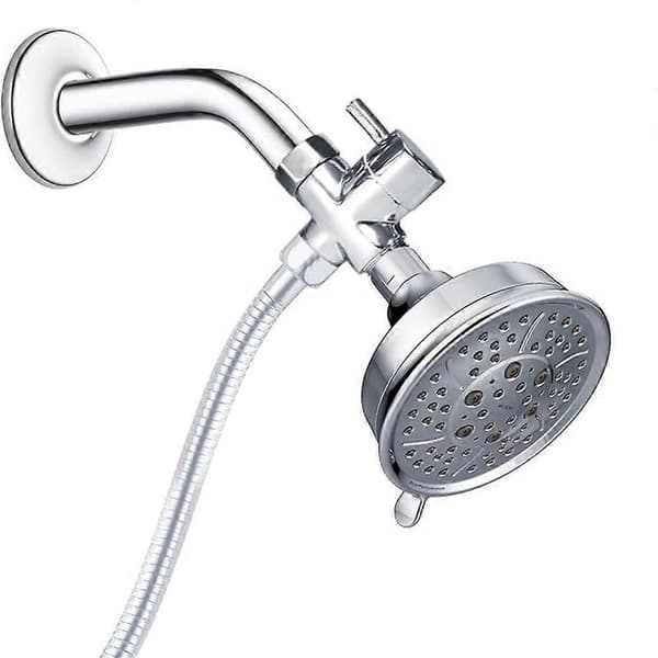 3-vejs solid metal brusearmsomskifter med håndbruserbeslag Silver One Size
