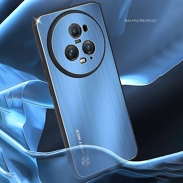 Honor Magic5 Pro -puhelimen naarmuuntumaton harjattu suojakotelo alumiiniseos takana Tpu-kehys Defender-kansi Silver