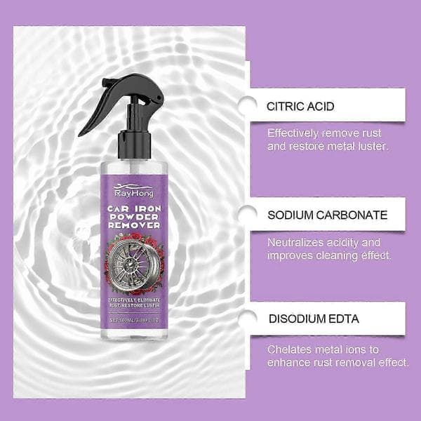 1-3x Hjulrustspray, Hjulrustspray Felg Rustpolering Ren Hjulrustfjerner 2PCS