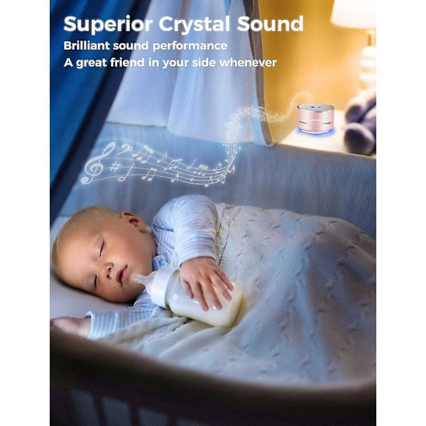 Bluetooth-høyttaler, bærbar minihøyttaler med LED-lys, Bass Up, Stereo HD, innebygd mikrofon