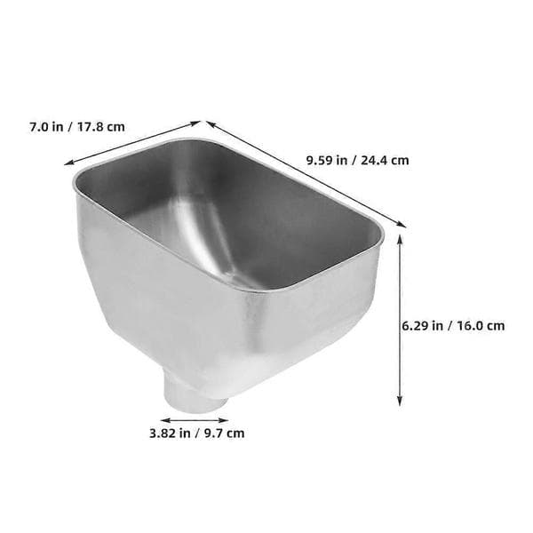 Takrenne Nedløpsrør Adapter Rustfritt Stål Bred Munn For Takdreneringssystem Regnvannshåndtering 9.6×7×6.3in 1Stk