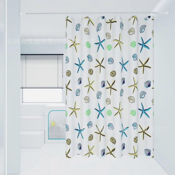 Vandtæt og skimmelresistent badeforhæng, 200x220 cm, 1 pakke